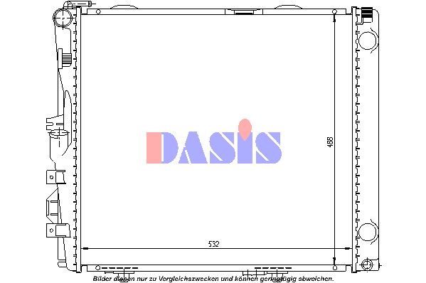AKS DASIS Радиатор, охлаждение двигателя 121651N